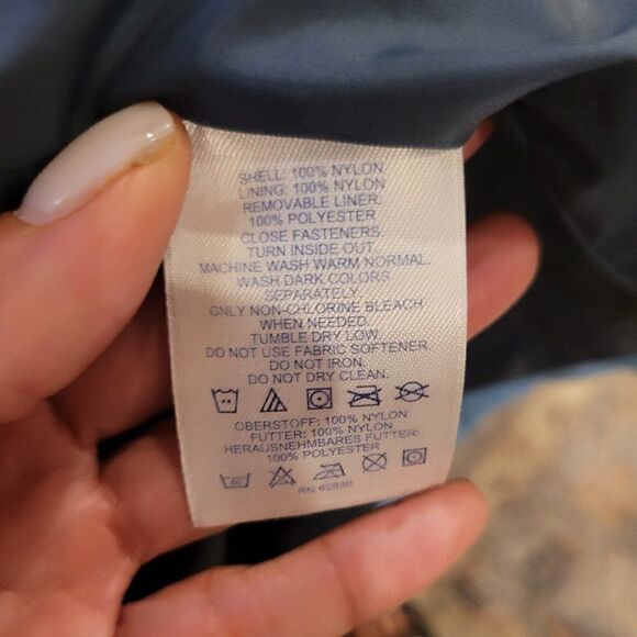 Lands End Women's Two Tone Hooded Rain Jacket Size S (6-8) - Picture 12 of 12